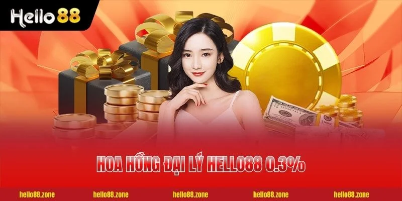 Tham Gia Đại Lý HELLO88 - Hoa Hồng 0.3% Thanh Toán Mỗi Ngày 1 Hoa hồng đại lý HELLO88 0.3% thanh toán hàng ngày