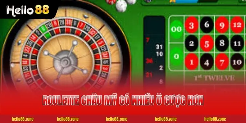 Roulette Châu Âu Và Châu Mỹ: Phiên Bản Nào Dễ Thắng? 3 Roulette Châu Mỹ có nhiều ô cược hơn Châu Âu