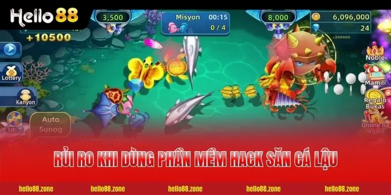 Rủi ro khi dùng phần mềm hack săn cá lậu